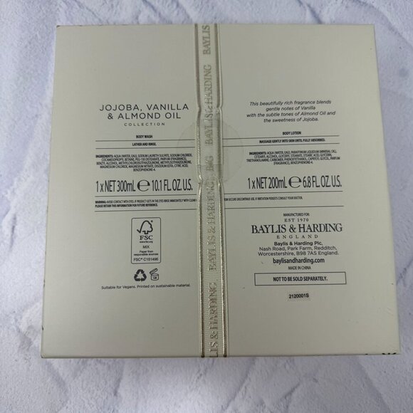 Baylis & Harding Jojoba Vanilla & Almond Oil Body Wash & Lotion Gift Set - Picture 2 of 5